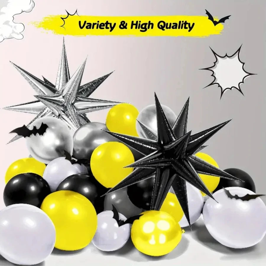 137 Pieces Set of Bat Theme Party Balloon Arch Set Balloon Set Birthday Party Party Decoration