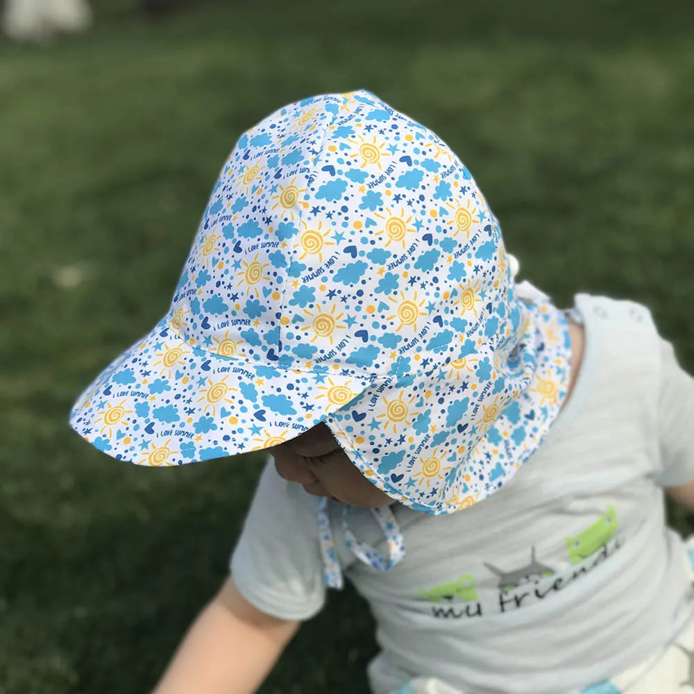 2025New Summer Baby Sun Hat Baby Girls Boys Caps Cartoon Panama Children's Hat UV Protection Travel Beach Kid Bucket Hat SPF 50+