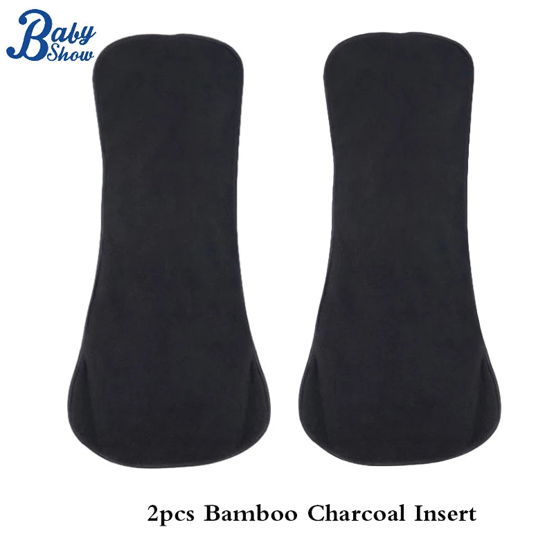 2pcs Washable Adult Diaper 5 Layers Polar Fleece Cloth Nappy Liner Super Absorbent Reusable Incontinence Adult Diaper Insert Pad