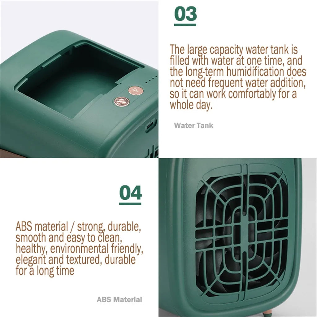 2025 Portable Car Air Cooler Fan Water Cooling Fan Portable Air Conditioner Mobile Car Electrical Air Conditioning For Home Offi