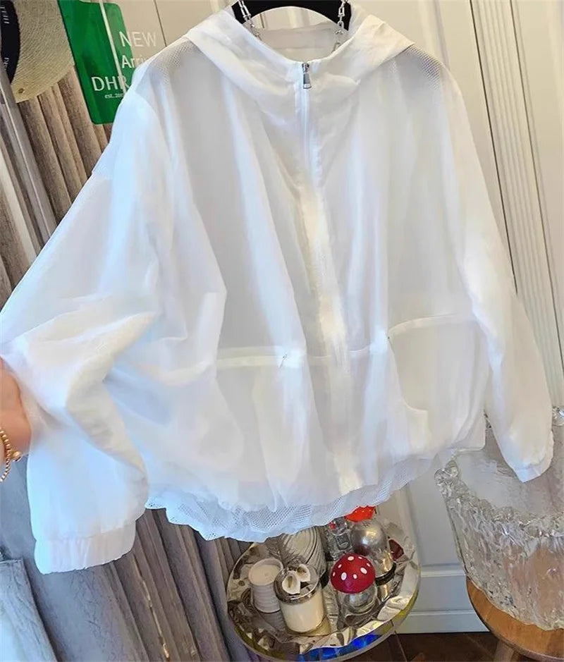 2025 New Sun Protection Clothing Women's Summer Thin Coat Anti-Ultraviolet Breathable Shirt Hooded Windbreaker Female Jacket