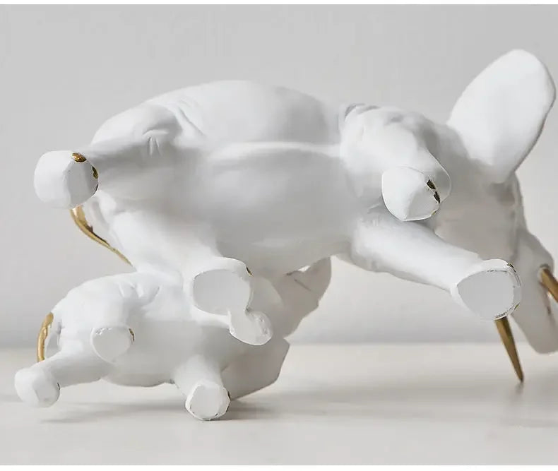 1pairs Creative Modern Decor Animal Resin Elephant Statues & Figurines Sculpture Living Room Table Ornaments Crafts