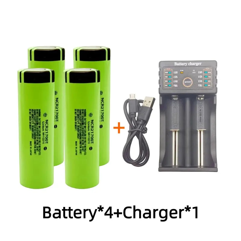 21700 Battery Rechargeable Battery 3.7V 4800mAh 50A Power Li-ion High Discharge Batteries for Electrical Tools+charger