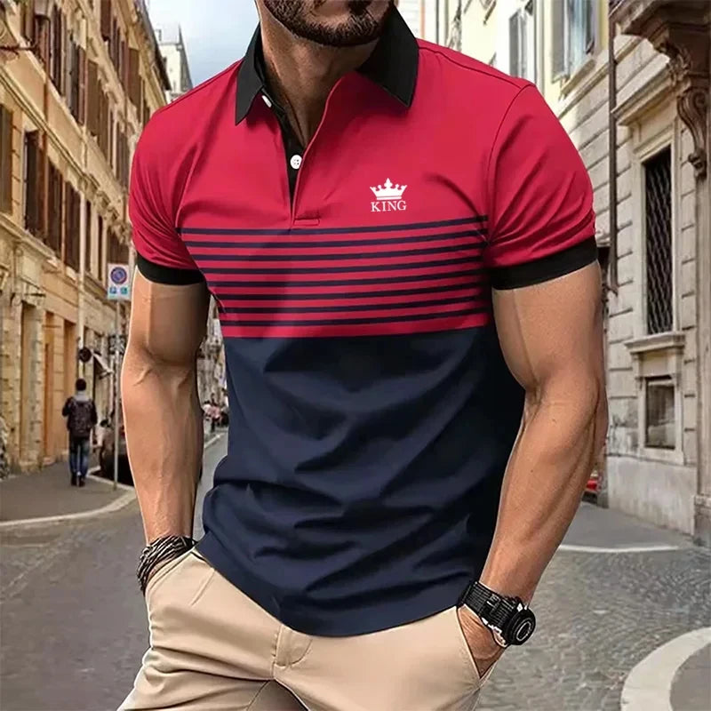 2024 Business Summer Classic Polo Shirt for Men, Short Sleeve Casual Lightweight Simple Polo Shirt Sports Jersey T-Shirts