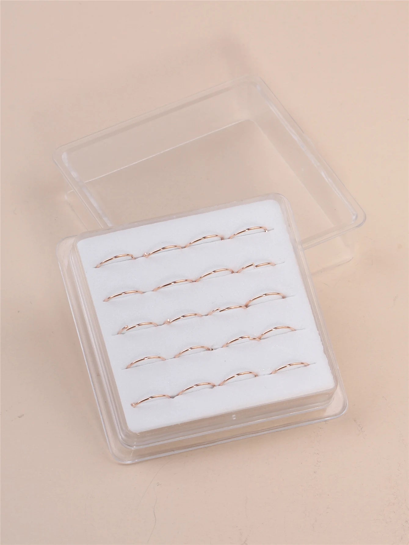 20PCS 10MM Hoop Nose Rings for Women Men Silver Gold Color Simple Classic Round Nose Rings