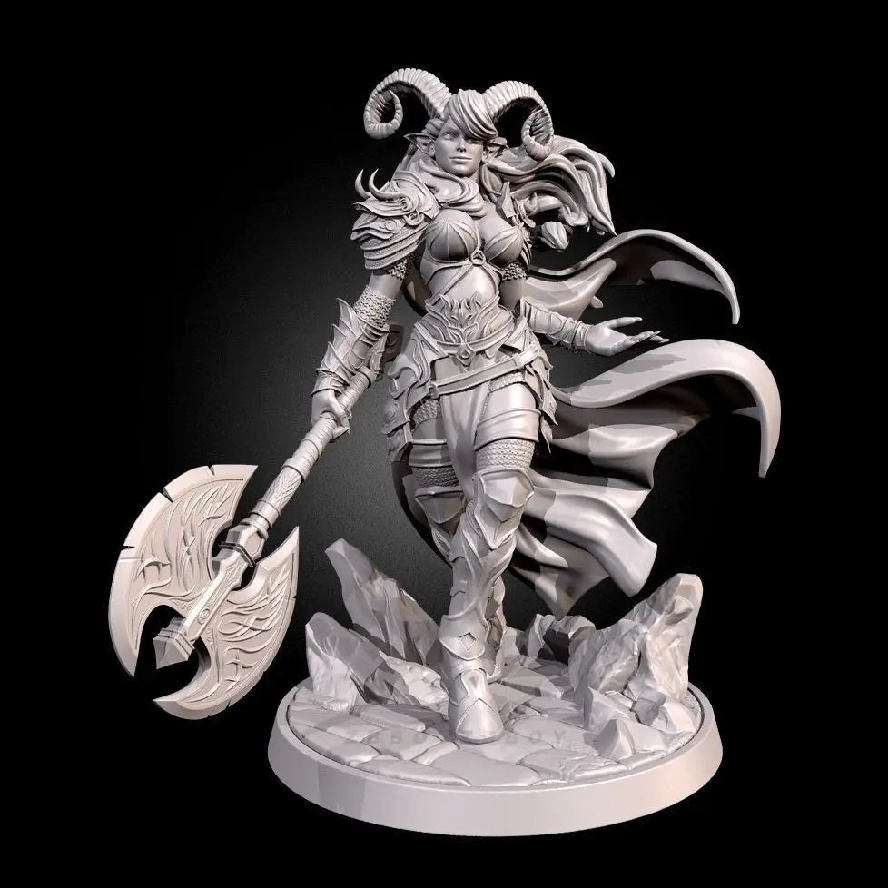 38mm 50mm 75mm The Queen of The Giant Axe in The Demon Realm DIY Coloring 3D Printed Models Self-assembly Figurines