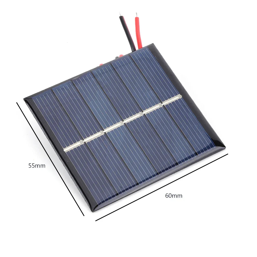 0.55W 3V Small Solar Panel DIY Solar Battery Charger Mini Polycrystalline Solar Cells Photovoltaic Cells Charger for Solar Light
