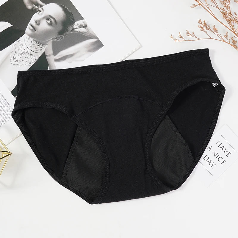 3PCS Menstrual Panties Physiological Pants Women Underwear Period Cotton Absorb Water Quick-dry Briefs Female Lingerie Plus Size