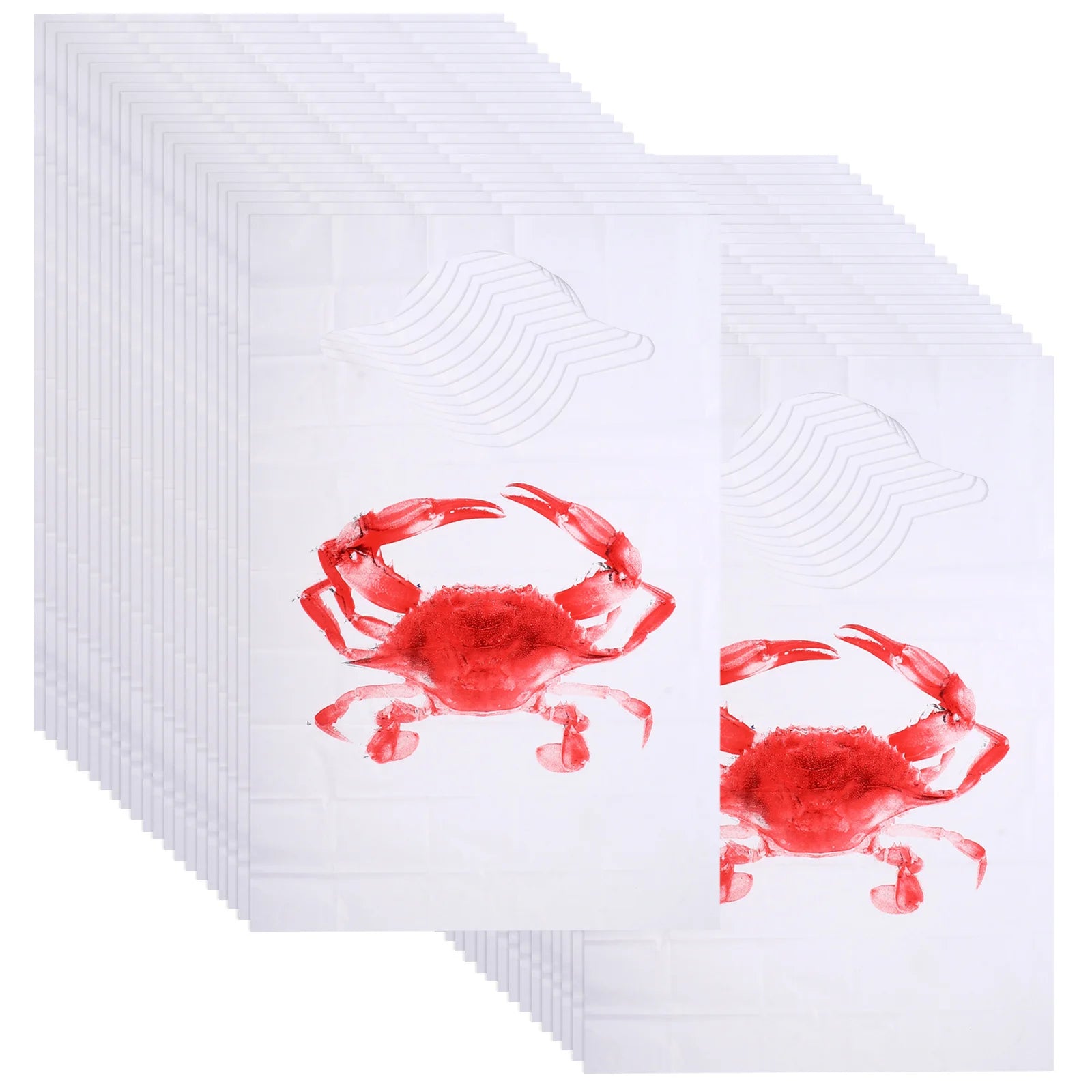 100 Pcs Adult Crab Bibs Portable Disposable Apron Bbq Waterproof Plastic Aprons Sleeveless