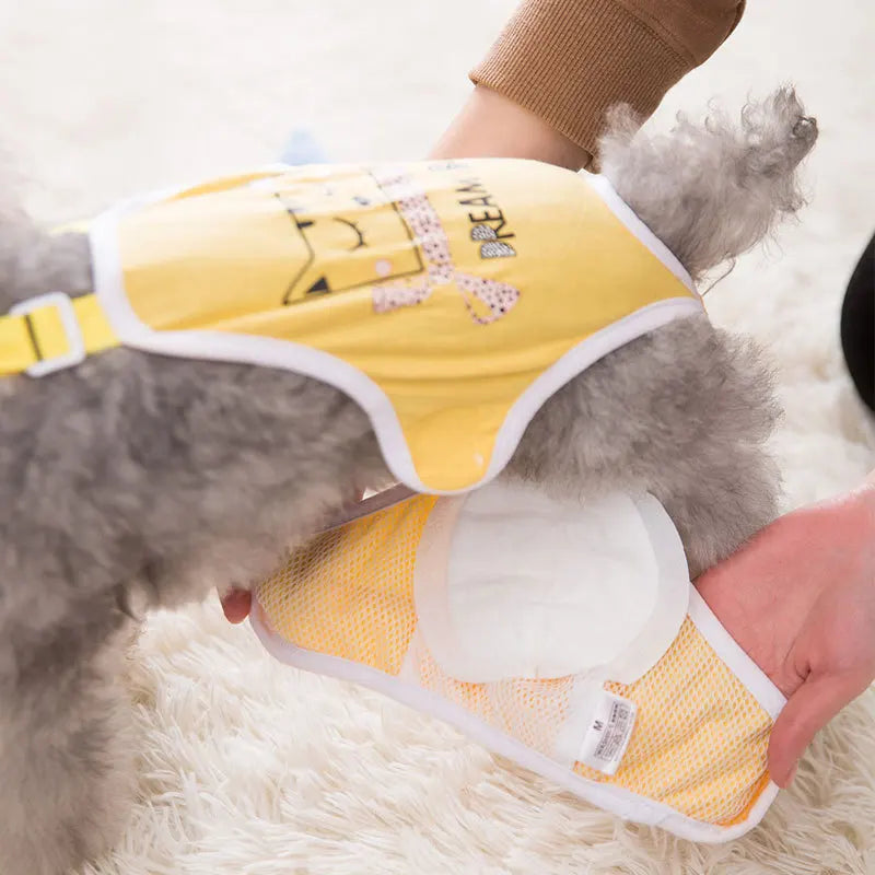 30pcs/bag Dog Pads Disposable Dog Diapers for Male and Female Dogs - Comfortable and Absorbent Dog Shorts with Sanitary Pad