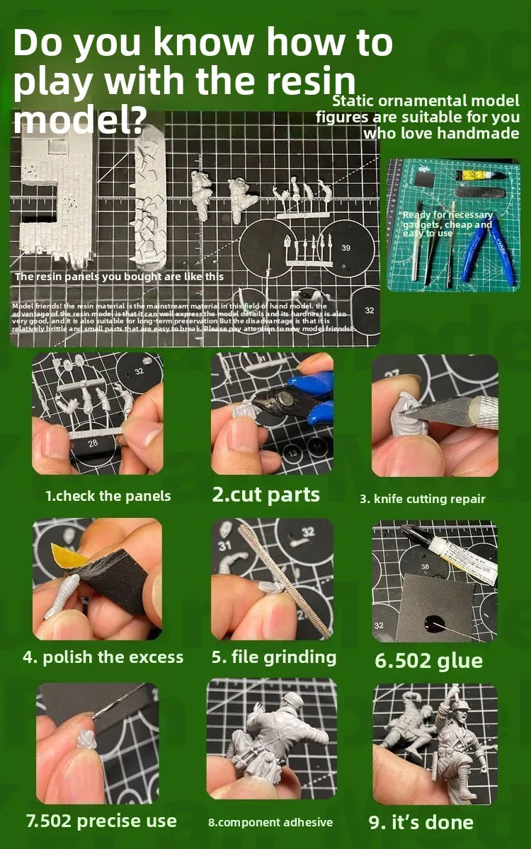 38mm 50mm 75mm The Queen of The Giant Axe in The Demon Realm DIY Coloring 3D Printed Models Self-assembly Figurines