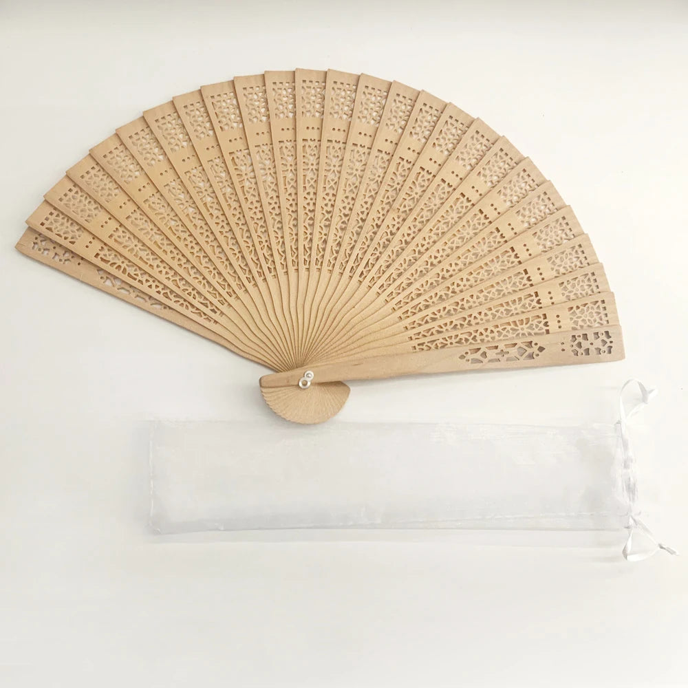 10/50 Pieces Personalized Hand Fan Wedding, wooden folding hand fans, Personalized Fan Wedding Gifts Guests Lot with Fan Bag