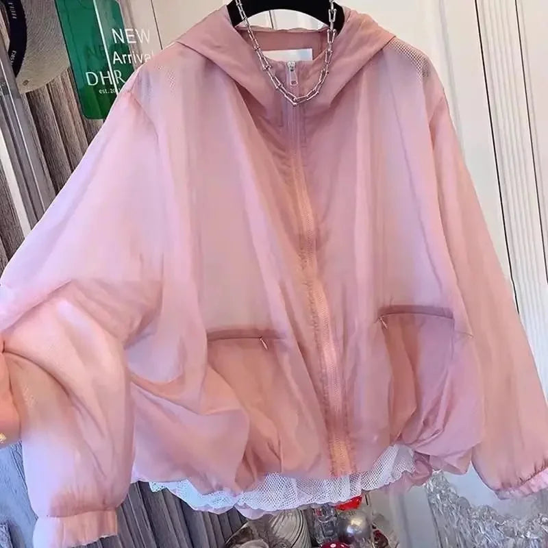 2025 New Sun Protection Clothing Women's Summer Thin Coat Anti-Ultraviolet Breathable Shirt Hooded Windbreaker Female Jacket