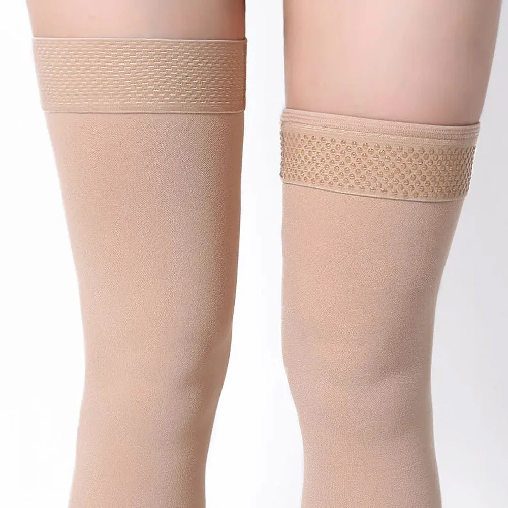 1Pair Thigh High Compression Stockings for Women,Open Toe, 20-30 mmHg Graduated Medical Compression Stockings for Edema