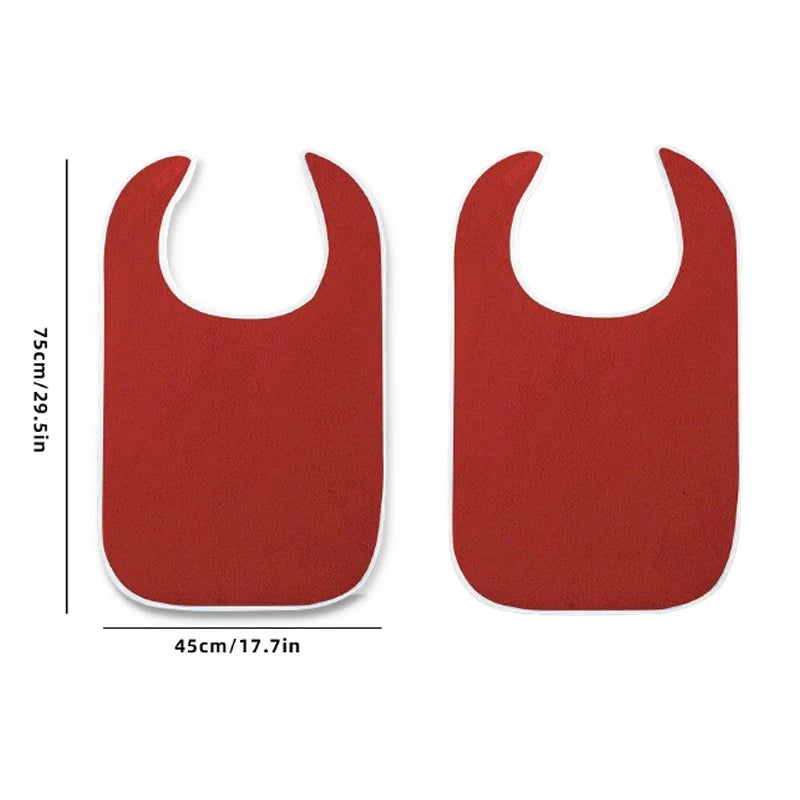 1/2pcs Adjustable Adult Bib Machine Washable for Elderly Adults to Prevent Drooling and Spills Adult Bibs for Eating Nursing Bib