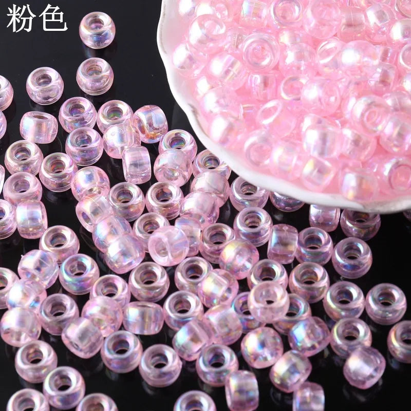 100Pcs/Pack 6*9mm Hair Rings  Hair Beads Hole 4mm dreadlock beads hair accessories for braids hair beads for kids