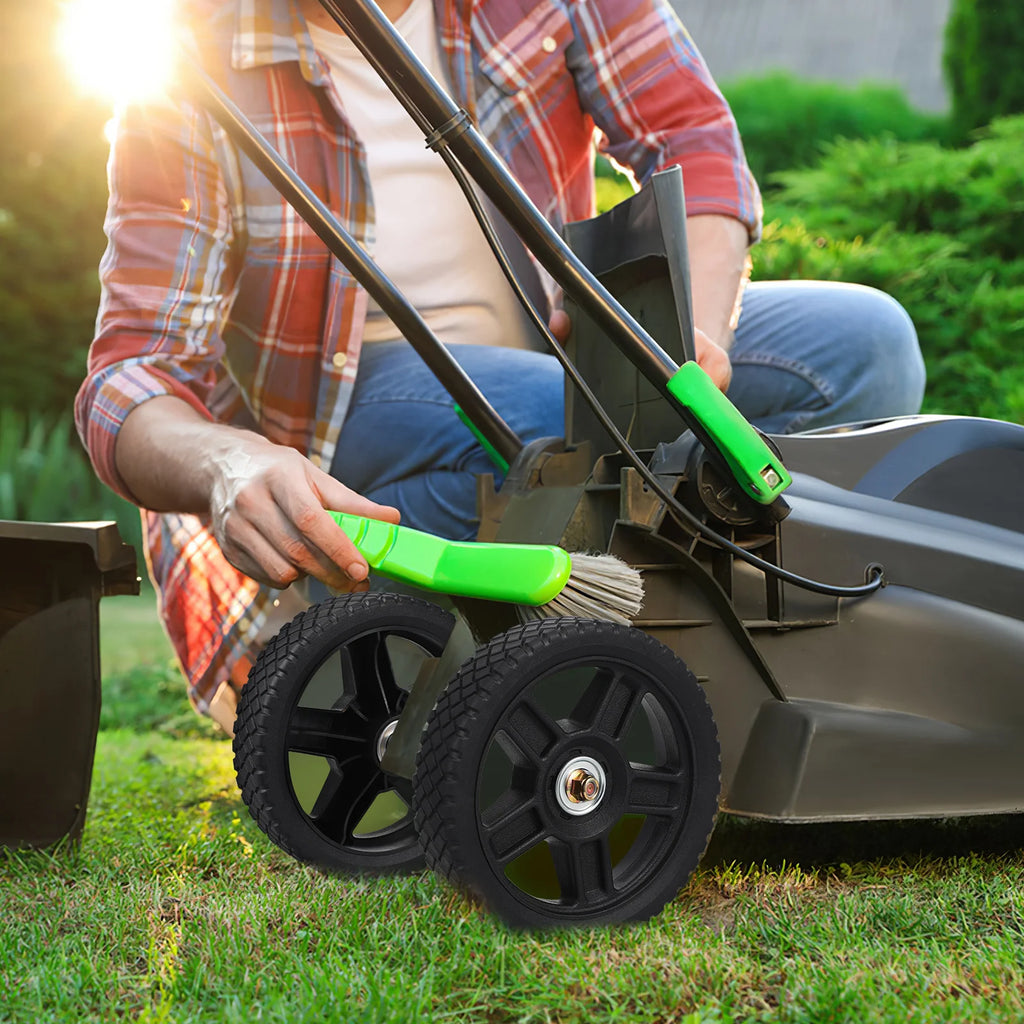 2 Pcs Lawn Mower Wheels 7 Inch Push Mowers Plastic Wheels Smooth Operation Various Terrains Sturdy Material