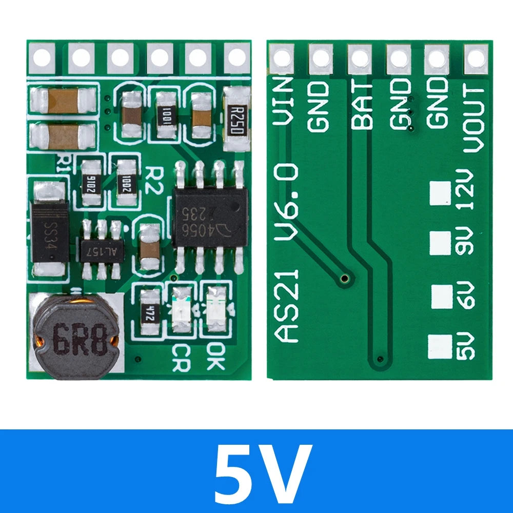 3.7V 4.2V Charger 5V 6V 9V 12V Discharger Board DC DC Converter Boost Module Solar Mobile Power Charger Lithium Battery DD05CVSA