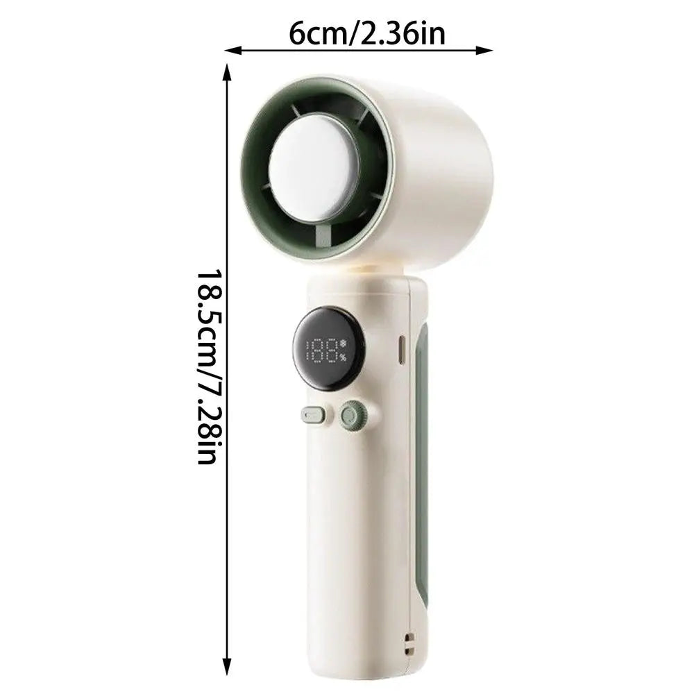 15h Long Battery Portable Fans 12W 4000mAh Handheld Mini Fan With LED Display 100 Speeds Rechargeable Quite Fan For Beach Travel