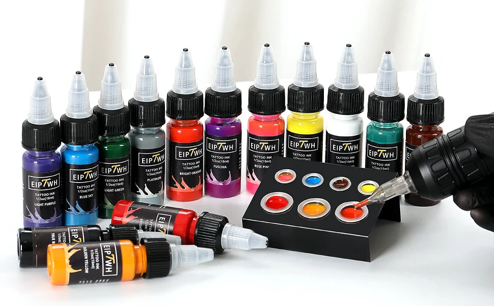14-Color Tattoo Ink Set, Tattoo Pigment Set, Tattoo Supplies Professional Supply For Body Art Long Lastingts