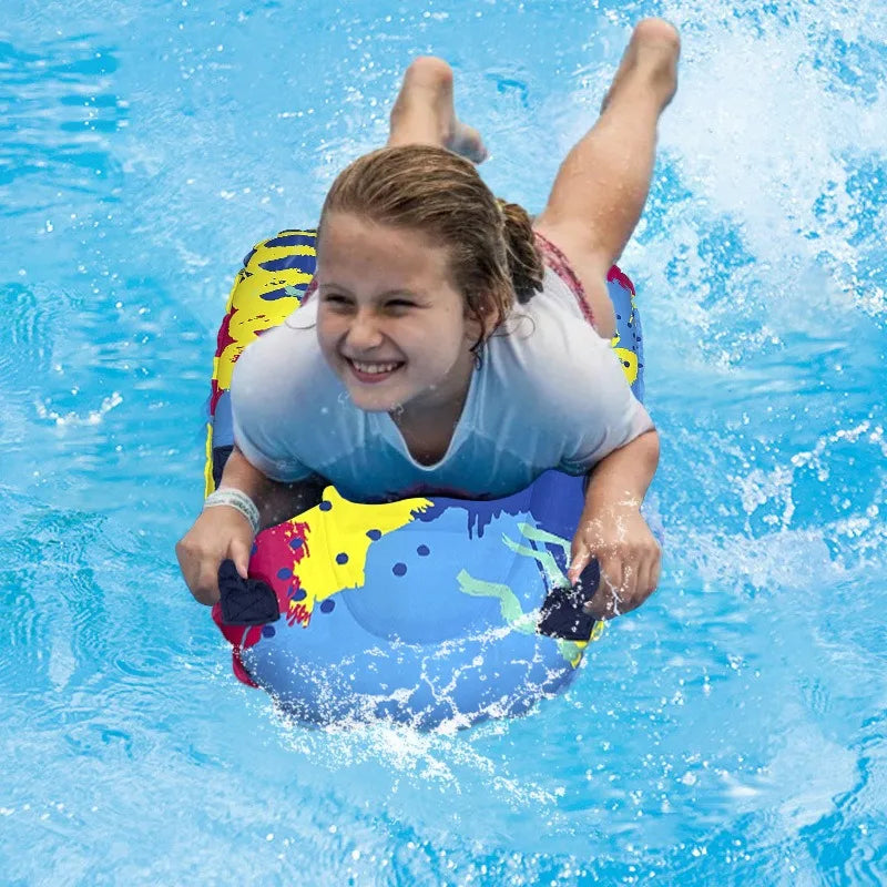 1 Piece of Outdoor Sea Play Thickeneded Kidsren's Surfboard with Handle, Portable and Environmentally Friendly Pvc Water Skiing Board, Foldableable and Portable, Suitable for Swimming Pool Seaside Activities