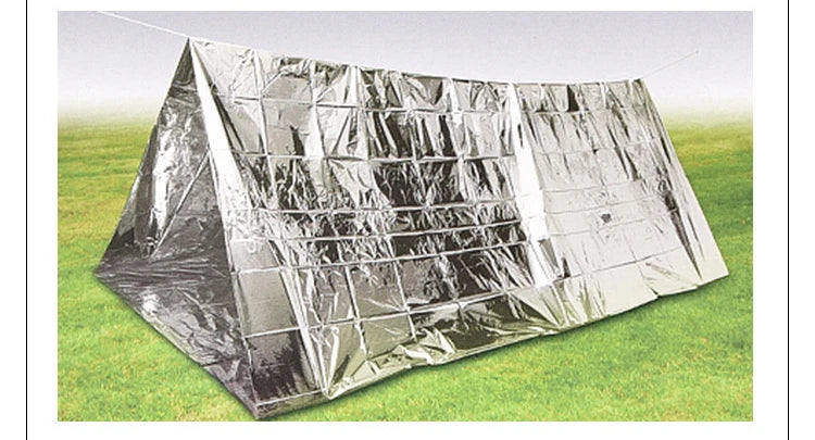 2 Person Emergency Shelter Survival Bivy Tube Tent Kit Thermal Blanket SOS Sleeping Bag Waterproof Survival Equipment