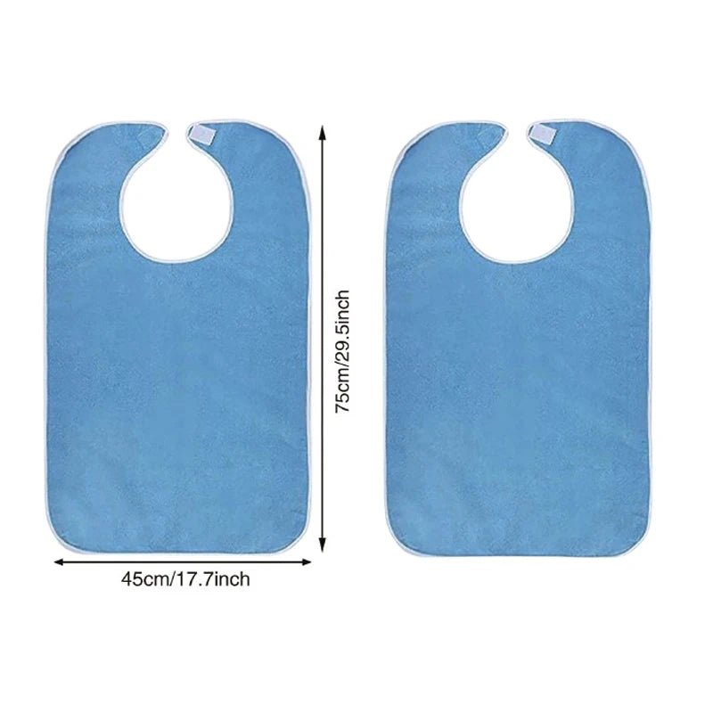 1/2pcs Adjustable Adult Bib Machine Washable for Elderly Adults to Prevent Drooling and Spills Adult Bibs for Eating Nursing Bib