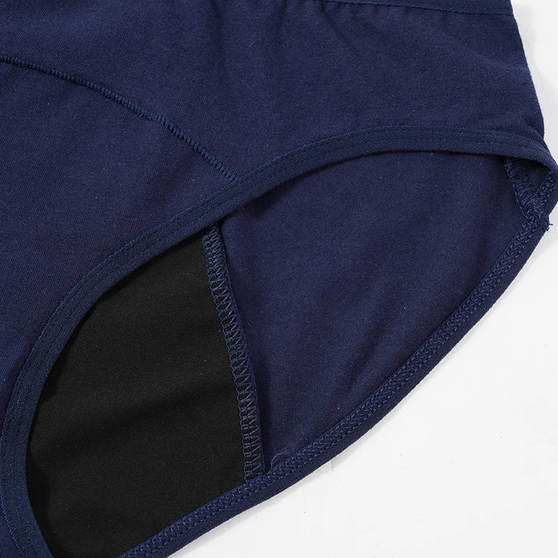 3PCS Menstrual Panties Physiological Pants Women Underwear Period Cotton Absorb Water Quick-dry Briefs Female Lingerie Plus Size