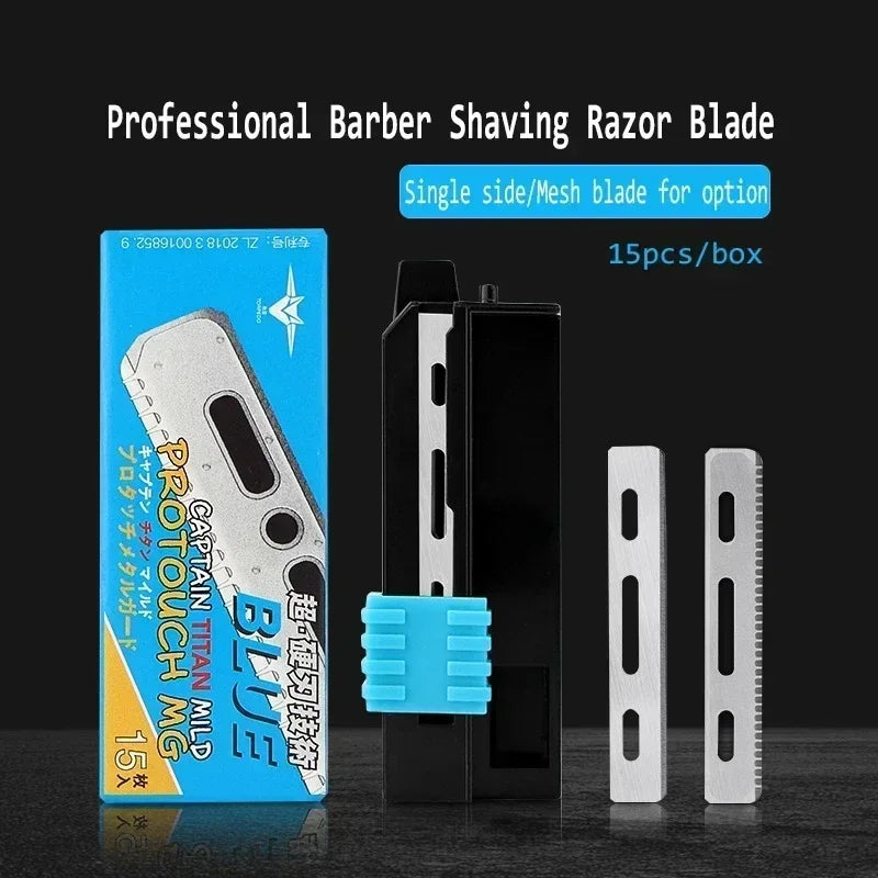 15Pcs/box Single-sided Razor Blades Men's Safety Shaver Stainless Steel Replacement Razor Blade Barbershop Shaving Supplies