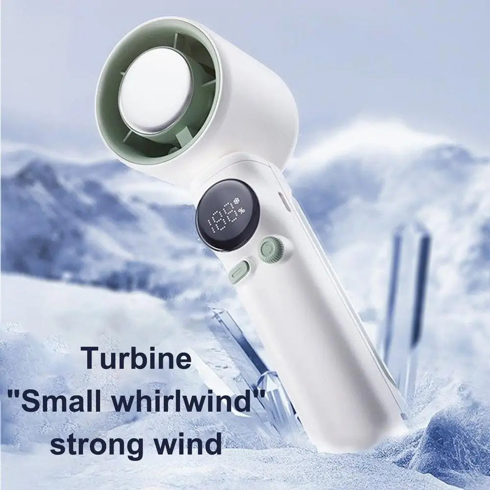 15h Long Battery Portable Fans 12W 4000mAh Handheld Mini Fan With LED Display 100 Speeds Rechargeable Quite Fan For Beach Travel
