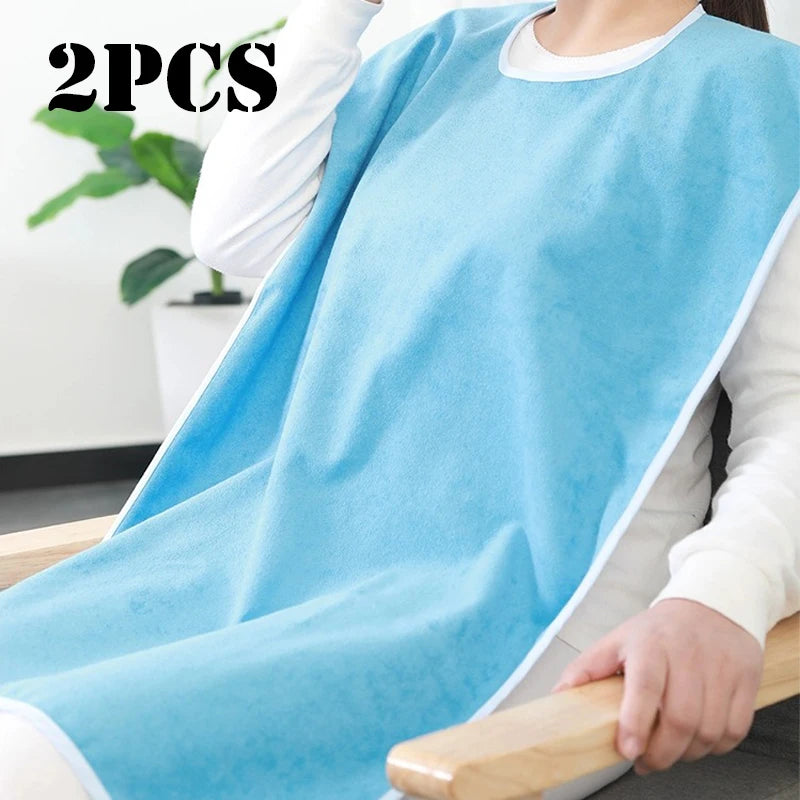 1/2pcs Adjustable Adult Bib Machine Washable for Elderly Adults to Prevent Drooling and Spills Adult Bibs for Eating Nursing Bib