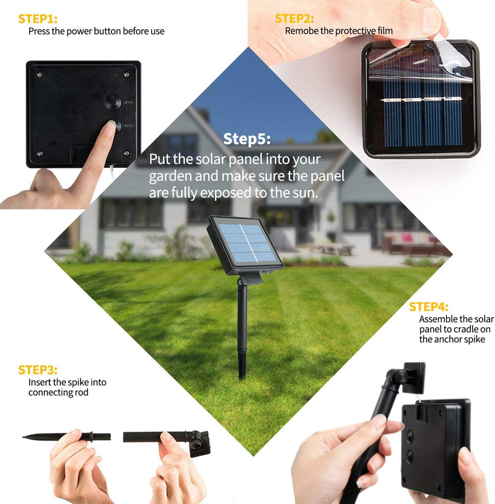 23-99ft LED Solar Light 50-300 Lights Outdoor Waterproof Fairy Garland Lights Christmas Party Halloween Decorations Solar Lights